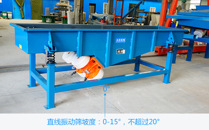  直線振動篩傾斜角度有區(qū)間，0°~15度